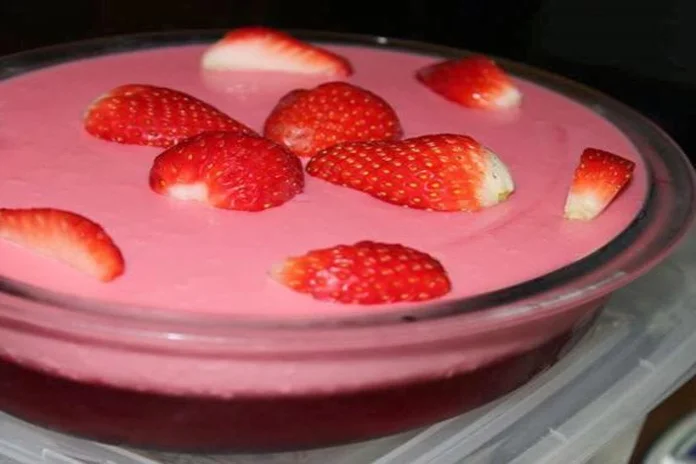gelatina com creme