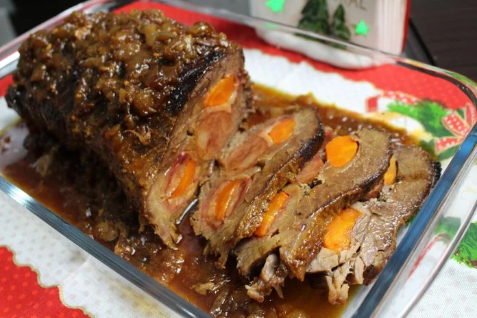 carne assada de panela recheada