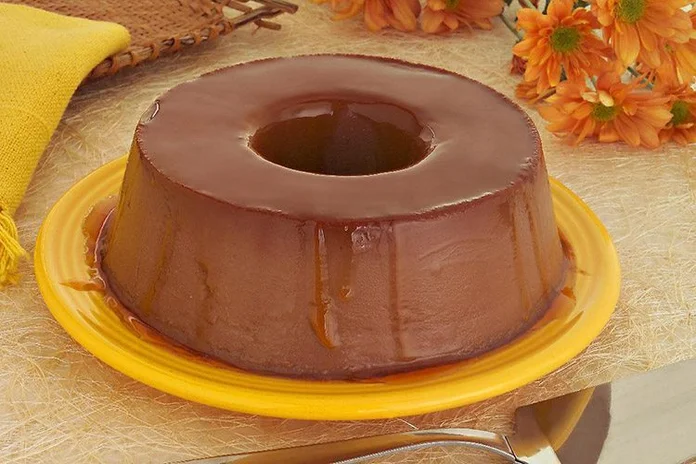 flan de chocolate cremoso e fácil