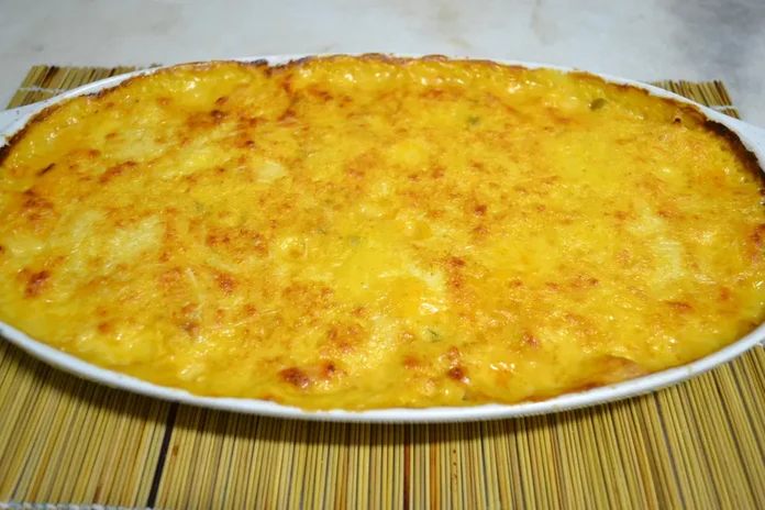 creme de milho com frango desfiado