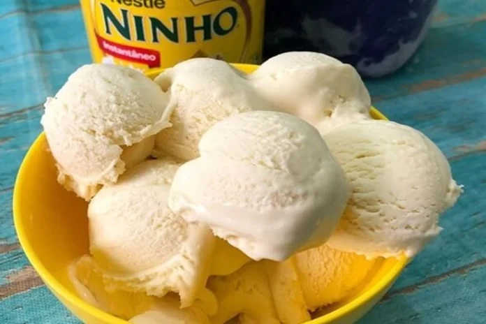 sorvete de leite ninho facil