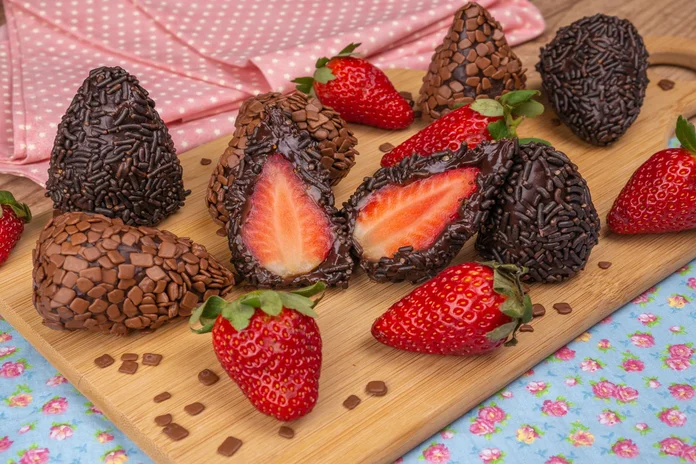 brigadeiro com morango