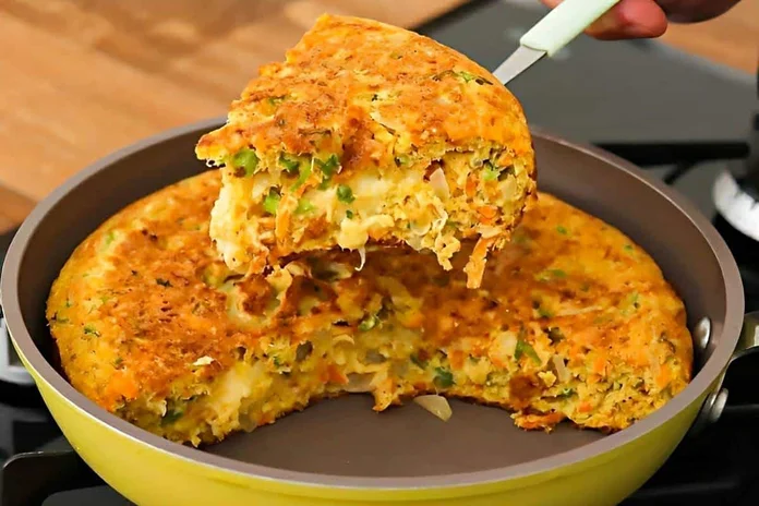torta de legumes de frigideira