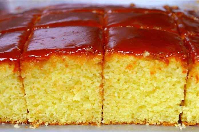 bolo de fubá cremoso com goiabada