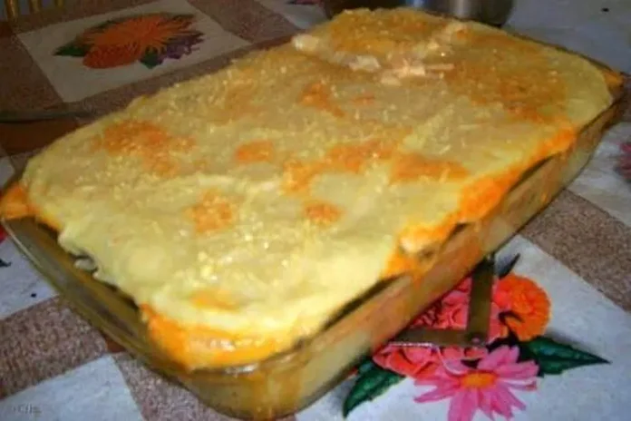 torta de frango com massa de batata