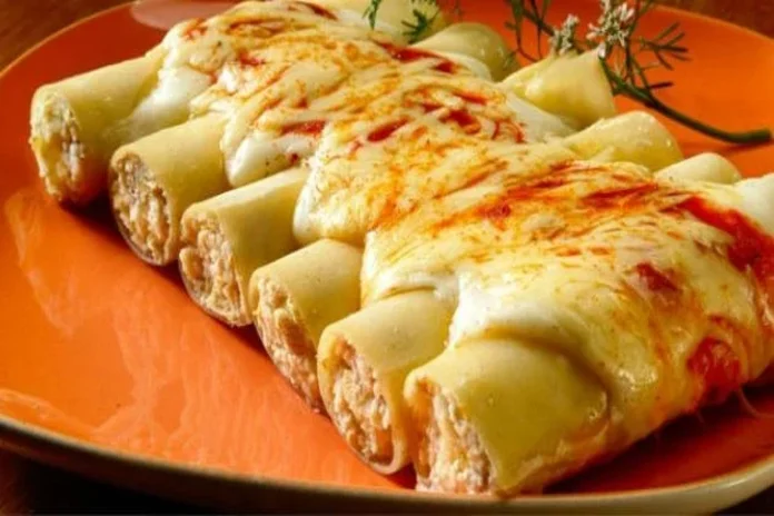 receita de canelone de queijo