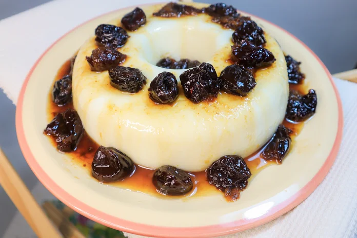 receita de manjar branco com calda
