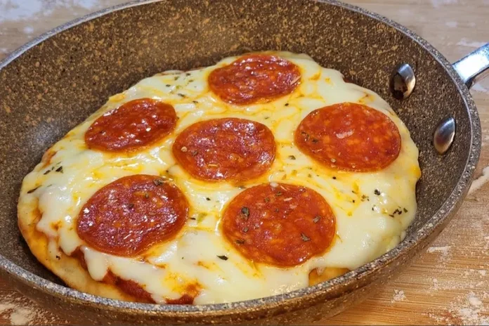 pizza de frigideira fit