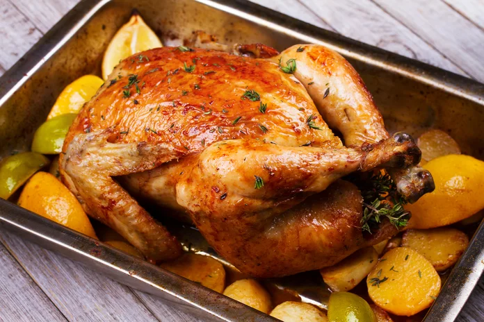 receita de frango assado inteiro