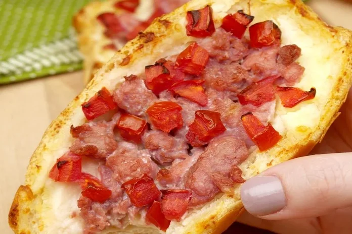 receita de pão com linguiça de forno