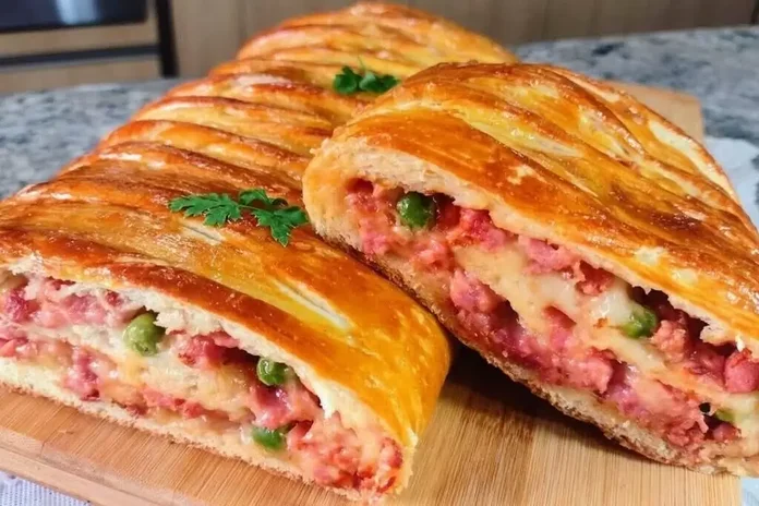 receita de pão recheado
