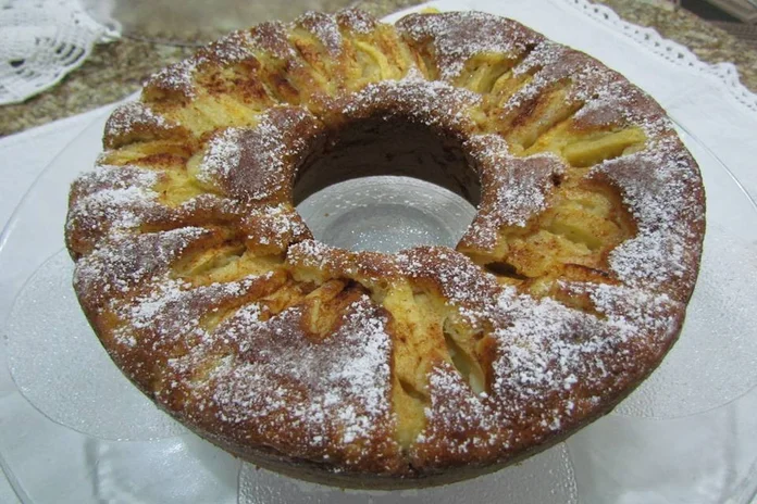 receita de bolo de maçã da vovó com canela