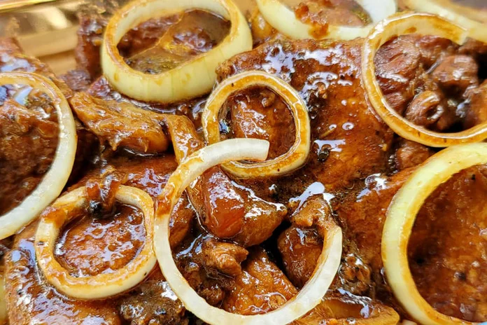 receita de carré suíno acebolado