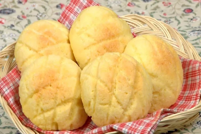 receita de melonpan pão japonês em forma de melão