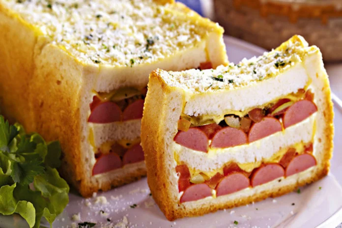 receita de sanduíche de salsicha no forno