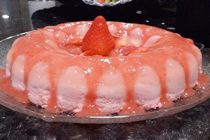 receita de sobremesa bavaroise de morango
