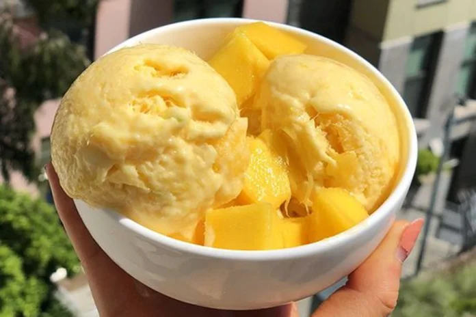 receita de sorvete de manga natural