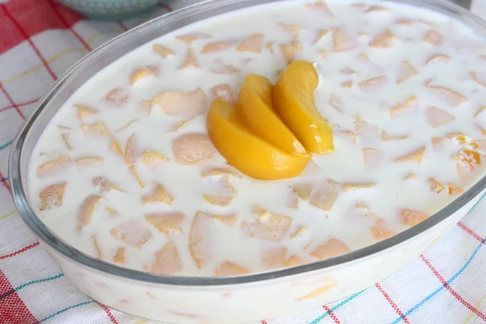 receita de gelado de pêssego
