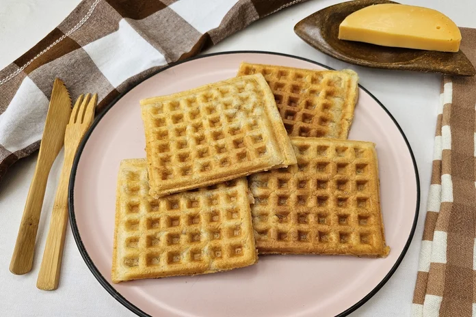 receita de waffle de pão de queijo