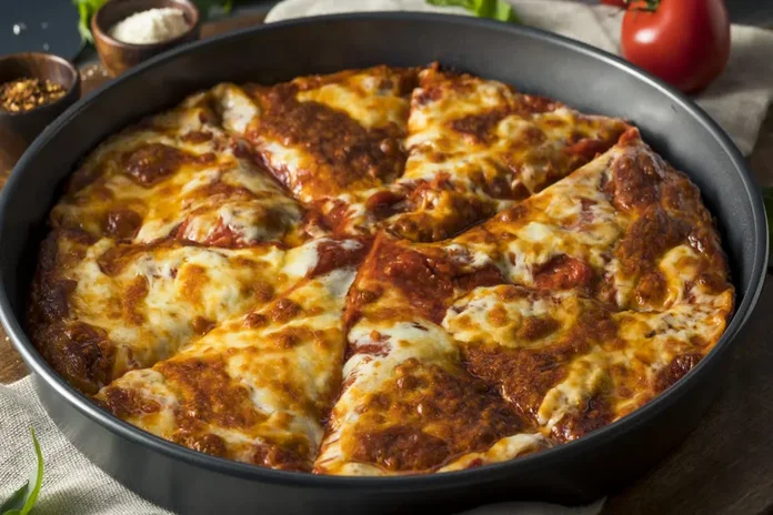 receita de pizza de frigideira rápida e fácil