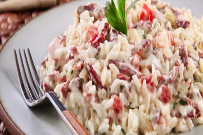 receita de arroz com calabresa e creme de leite