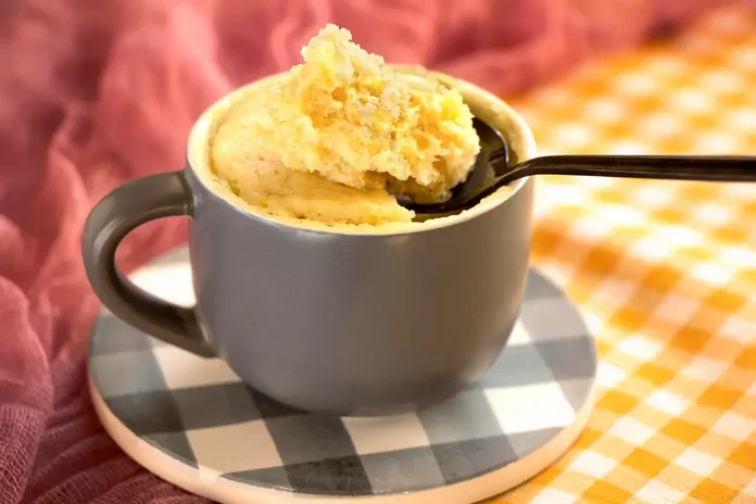receita de bolo de milho na caneca