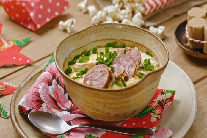 receita de creme de milho com linguiça calabresa