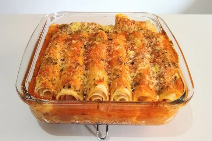 receita de canelone com massa de lasanha