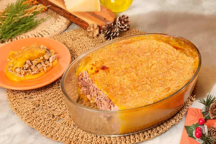 receita de escondidinho de pernil desfiado