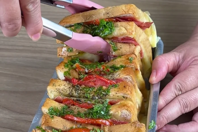 receita de pão de forma recheado