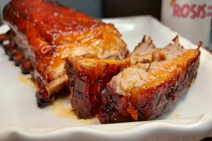 barriga de porco assada ao barbecue